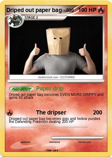 Pokemon Driped out paper bag