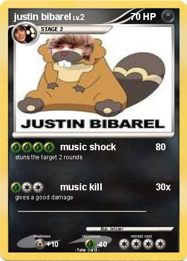 Pokemon justin bibarel