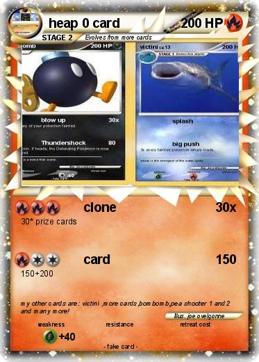 Pokemon heap 0 card