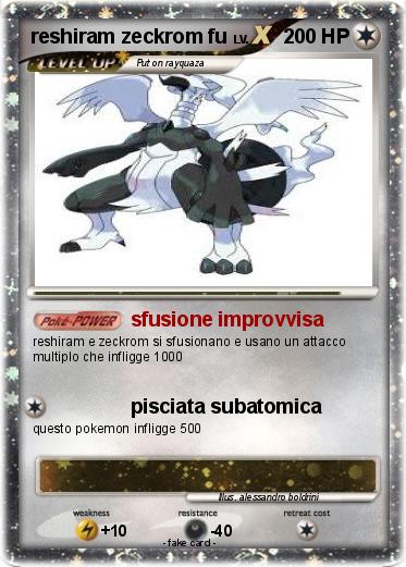 Pokemon reshiram zeckrom fu