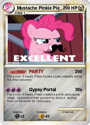 Pokemon Mustache Pinkie Pie
