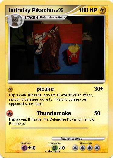Pokemon birthday Pikachu