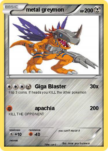 Pokemon metal greymon