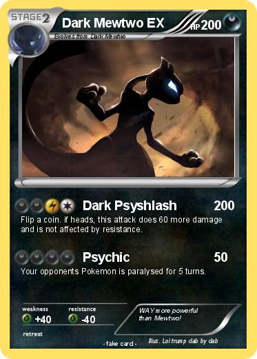 Pokemon Dark Mewtwo EX