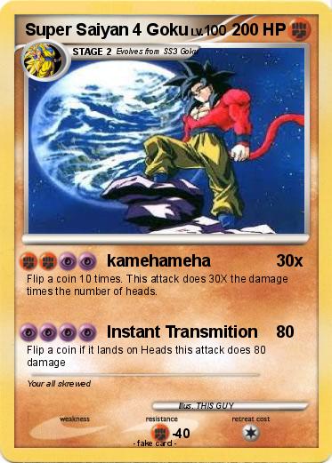 Pokemon Super Saiyan 4 Goku