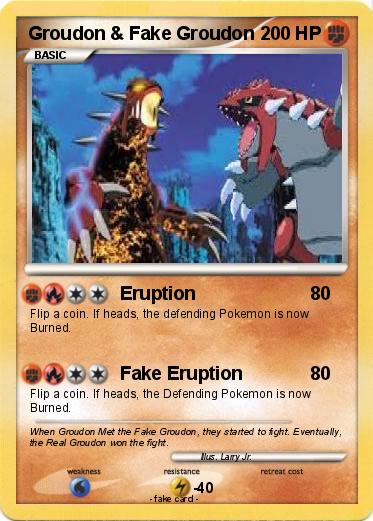 Pokemon Groudon & Fake Groudon