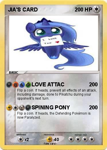 Pokemon JIA'S CARD