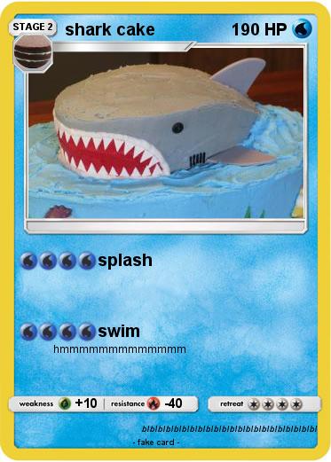 Pokemon shark cake