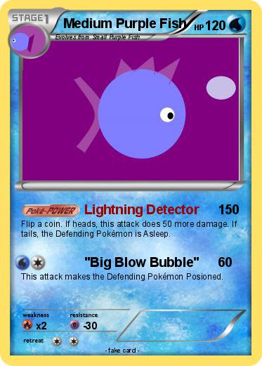 Pokemon Medium Purple Fish