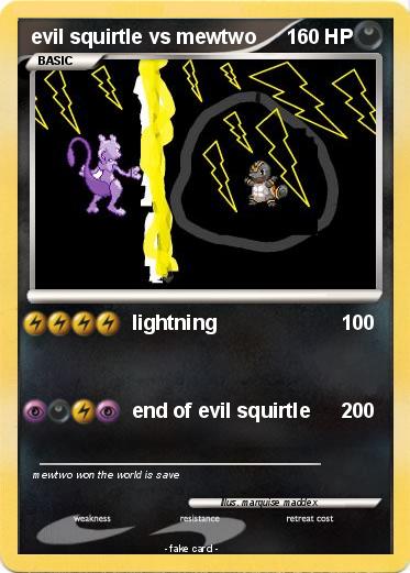 Pokemon evil squirtle vs mewtwo