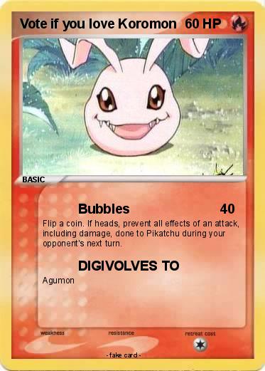 Pokemon Vote if you love Koromon