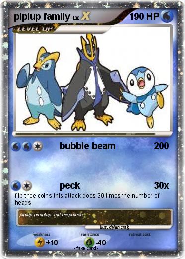 Pokemon piplup family