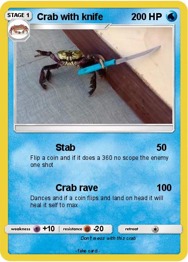Pokemon Crab with knife