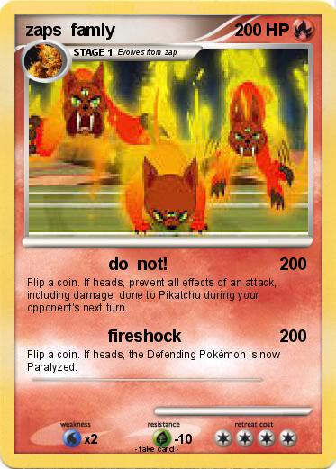 Pokemon zaps  famly