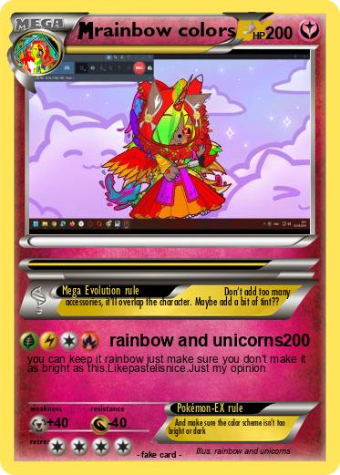 Pokemon rainbow colors