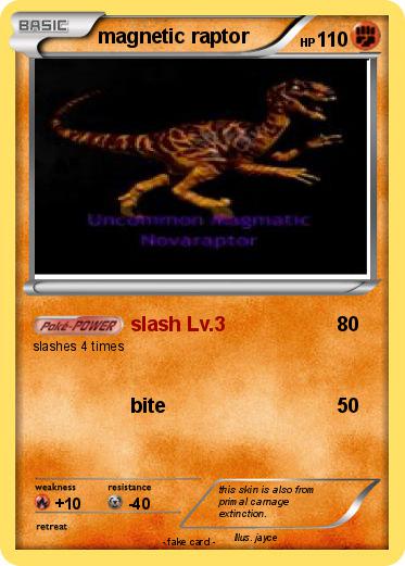 Pokemon magnetic raptor