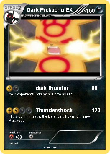 Pokemon Dark Pickachu EX