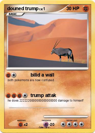 Pokemon douned trump