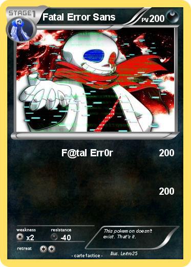 Pokemon Fatal Error Sans