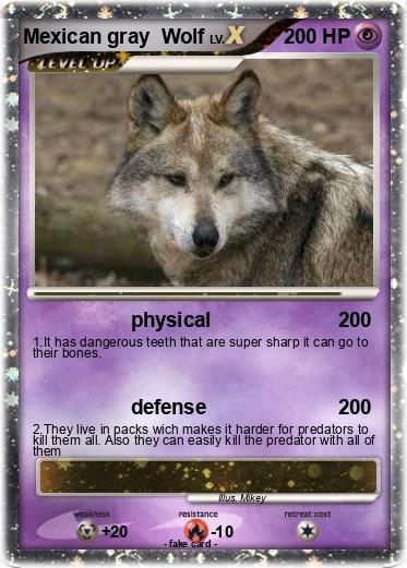 Pokemon Mexican gray  Wolf
