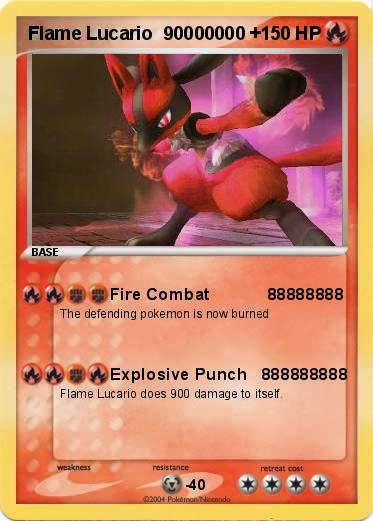 Pokemon Flame Lucario  90000000 +