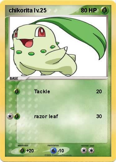 Pokemon chikorita lv.25