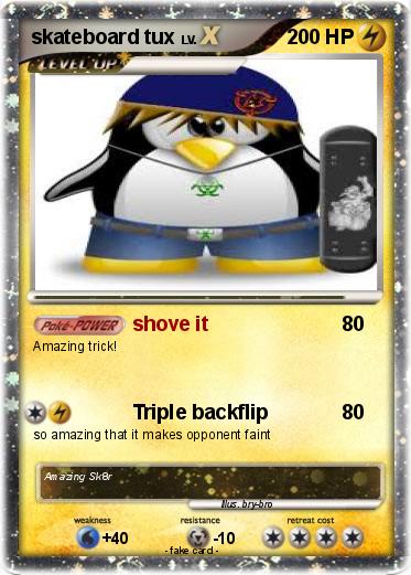 Pokemon skateboard tux