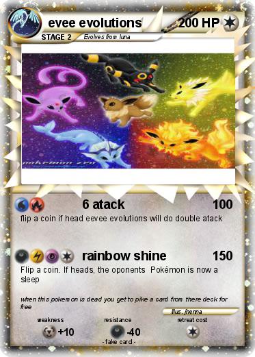 Pokemon evee evolutions