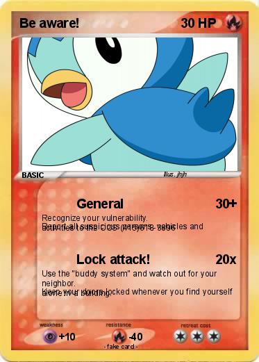 Pokemon Be aware!