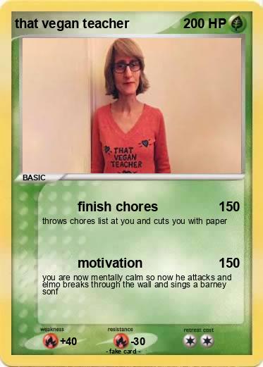 Pokemon that vegan teacher