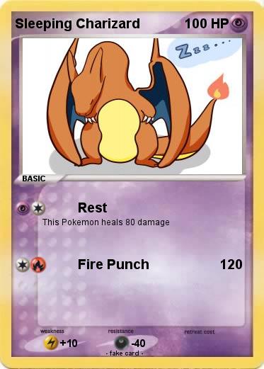 Pokemon Sleeping Charizard