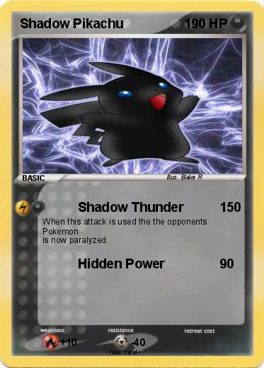 Pokemon Shadow Pikachu
