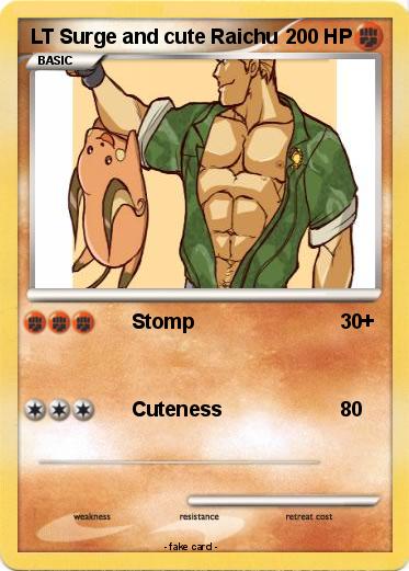 Pokemon LT Surge and cute Raichu