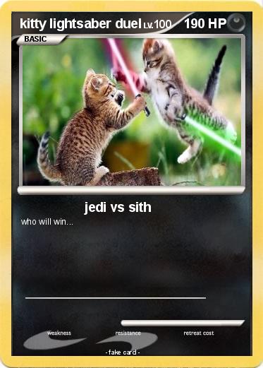 Pokemon kitty lightsaber duel