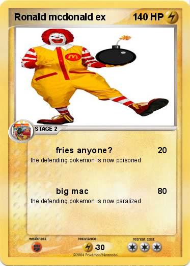 Pokemon Ronald mcdonald ex