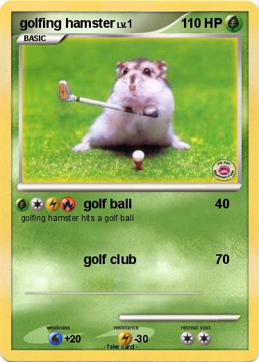 Pokemon golfing hamster