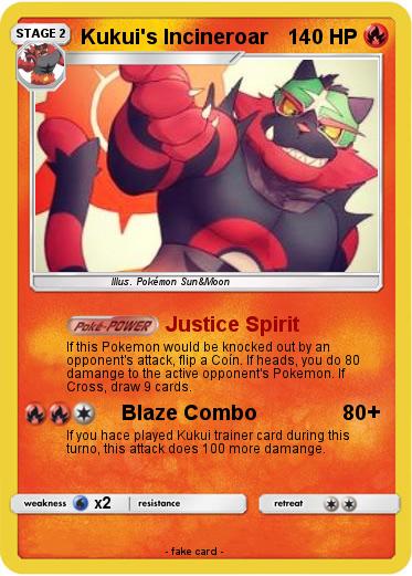 Pokemon Kukui's Incineroar
