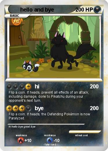 Pokemon hello and bye