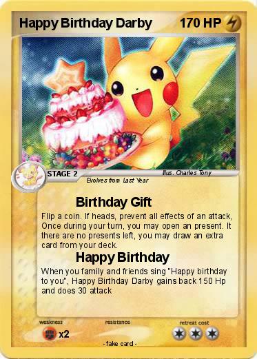 Pokemon Happy Birthday Darby
