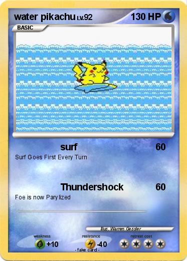 Pokemon water pikachu