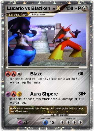 Pokemon Lucario vs Blaziken