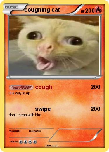 Pokemon coughing cat