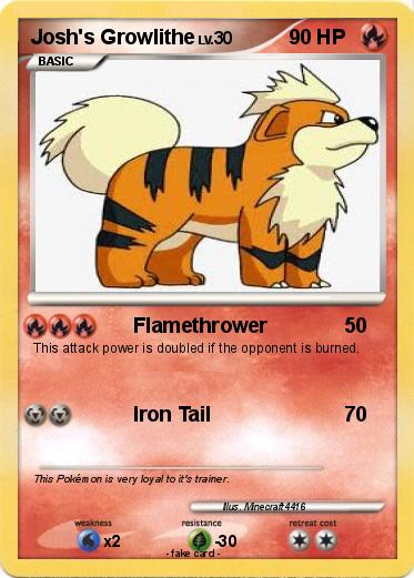 Pokemon Josh's Growlithe