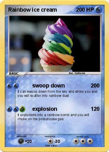 Pokemon Rainbow ice cream