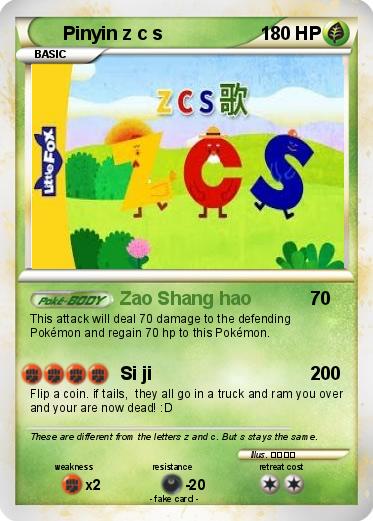 Pokemon Pinyin z c s