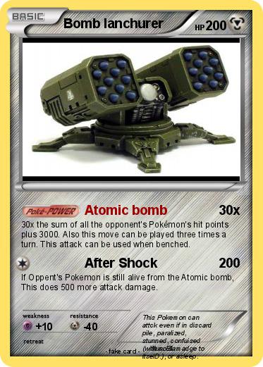 Pokemon Bomb lanchurer