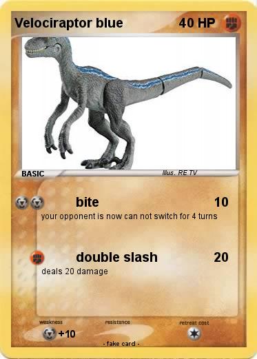 Pokemon Velociraptor blue