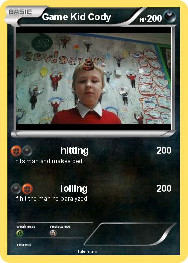 Pokemon Game Kid Cody