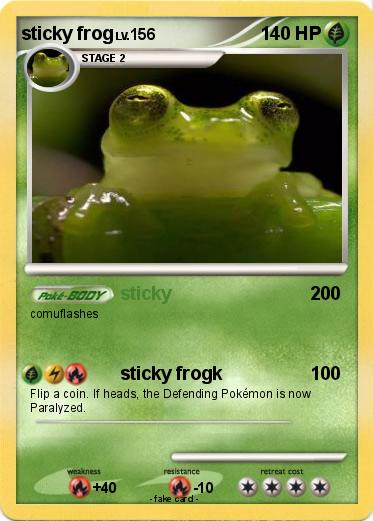 Pokemon sticky frog