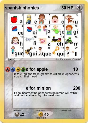 Pokemon spanish phonics